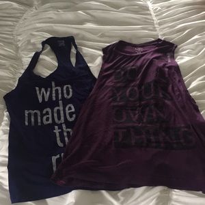 Set of two reebok workout tops
